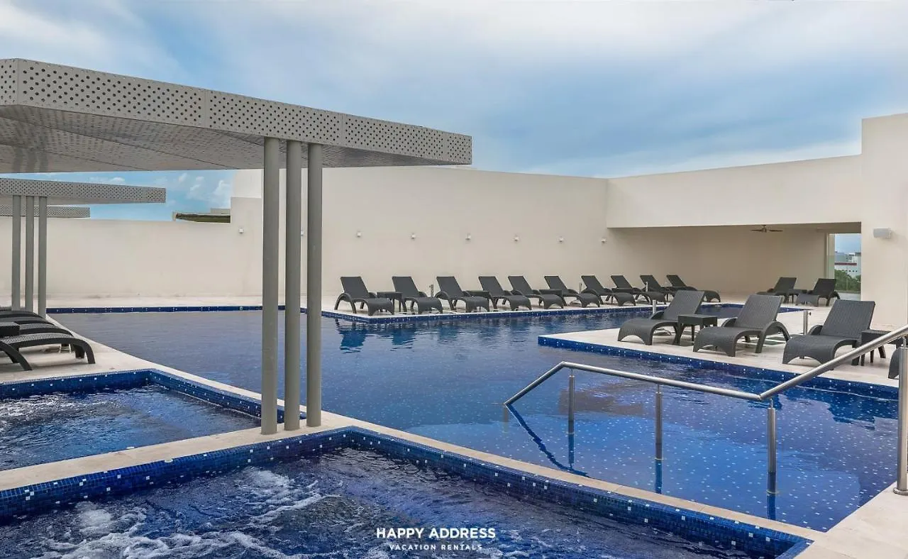 Breathtaking 2Br Apartment With Partial Sea View By Happy Address 신데 델 카르멘 0*,  멕시코